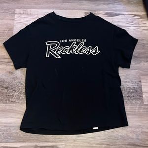 Los Angeles Reckless Black Cotton Tee